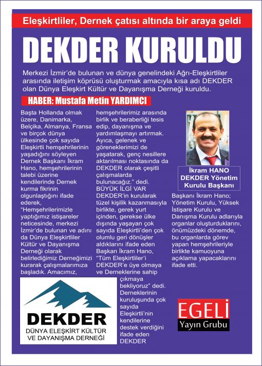 DEKDER Mustafa Metin Yardımcı
